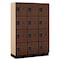 Salsbury Industries 4 Tier Designer Locker, 54"Wx76"Hx18"D, 12 Door, Mahogany 18-24368MAH - alternate 1
